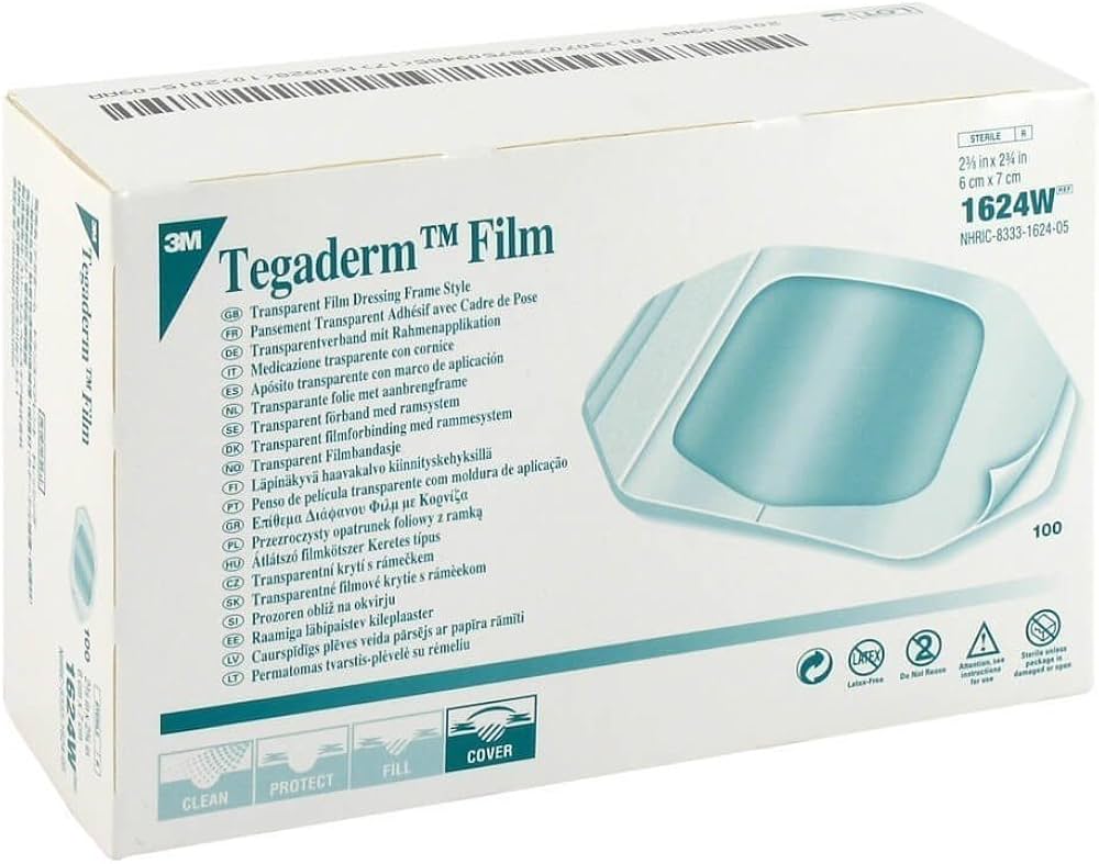 3M Tegaderm Transparent Film Dressing, 100-Pack — 2-3/8" x 2-3/4"