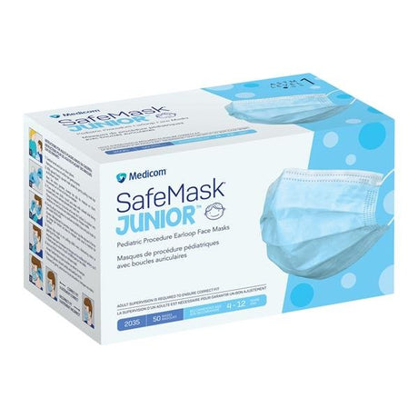 Box of Medicom SafeMask Junior face masks on a white background